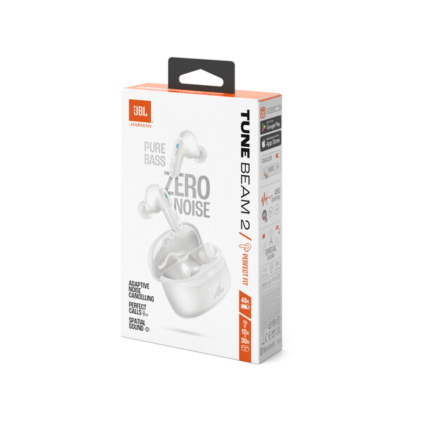 Sie sehen das Produktbild 04 von JBL Tune Beam 2, weiß JBL Tune Beam 2, weiß