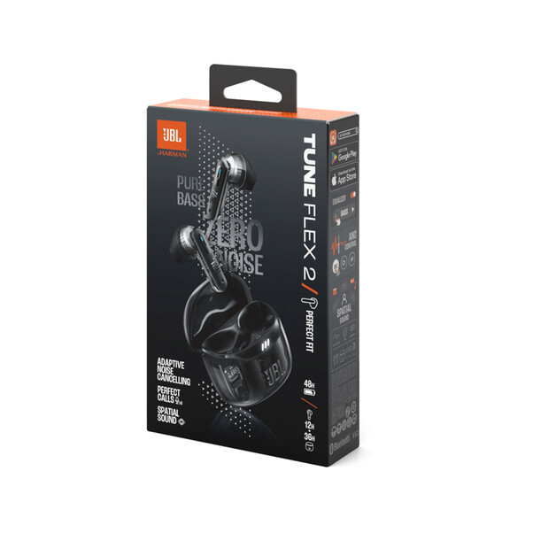 Sie sehen das Produktbild 04 von JBL Tune Flex 2 GHOST TWS, kabelloser In-Ear Kopfhörer, schwarz JBL Tune Flex 2 GHOST TWS, kabelloser In-Ear Kopfhörer, schwarz