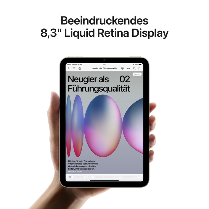 iPad mini Wi-Fi, 512GB, blau, 8,3" (7. Gen.)