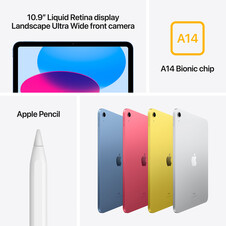 Sie sehen das Produkt iPad Wi-Fi, 64GB, pink, 10.9" (10.Gen.), Produktbild: 05 iPad Wi-Fi, 64GB, pink, 10.9" (10.Gen.)