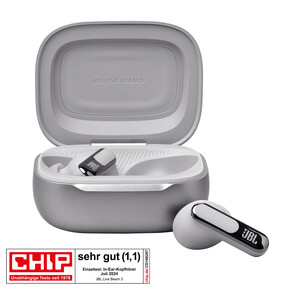 Sie sehen das Produkt JBL Live Beam 3, kabelloser In-Ear Kopfhörer, silber, Produktbild: 01 JBL Live Beam 3, kabelloser In-Ear Kopfhörer, silber