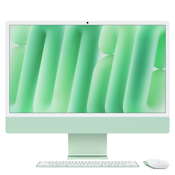 Sie sehen das Produktbild 01 von iMac 24" mit 4.5K Retina Display, M4 Chip 10-Core CPU und 10-Core GPU, 16GB, 512GB SSD, grün iMac 24" mit 4.5K Retina Display, M4 Chip 10-Core CPU und 10-Core GPU, 16GB, 512GB SSD, grün