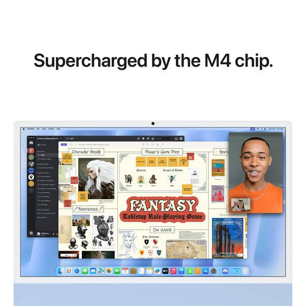 iMac 24" mit 4.5K Retina Display, M4 Chip 10-Core CPU und 10-Core GPU, 24GB, 512GB SSD, blau