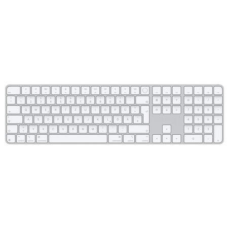 Apple Magic Keyboard mit Touch ID und Ziffernblock für Mac mit Apple Chip, weiße Tasten, Deutsch