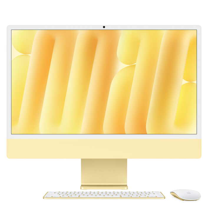 iMac 24" mit 4.5K Retina Display, M4 Chip 8-Core CPU und 8-Core GPU, 16GB, 256GB SSD, gelb