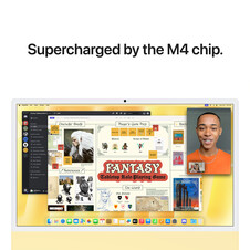 Sie sehen das Produktbild 06 von iMac 24" mit 4.5K Retina Display, M4 Chip 10-Core CPU und 10-Core GPU, 16GB, 256GB SSD, gelb iMac 24" mit 4.5K Retina Display, M4 Chip 10-Core CPU und 10-Core GPU, 16GB, 256GB SSD, gelb