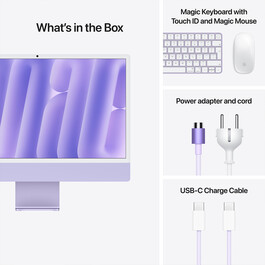 iMac 24" mit 4.5K Retina Display, M4 Chip 10-Core CPU und 10-Core GPU, 16GB, 256GB SSD, violett