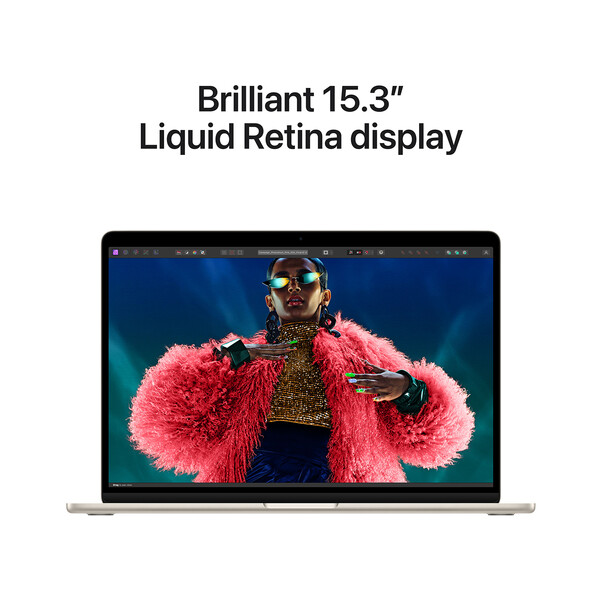 MacBook Air 15" mit M3 Chip, 8-Core CPU und 10-Core GPU, 16GB, 256GB SSD, polarstern>