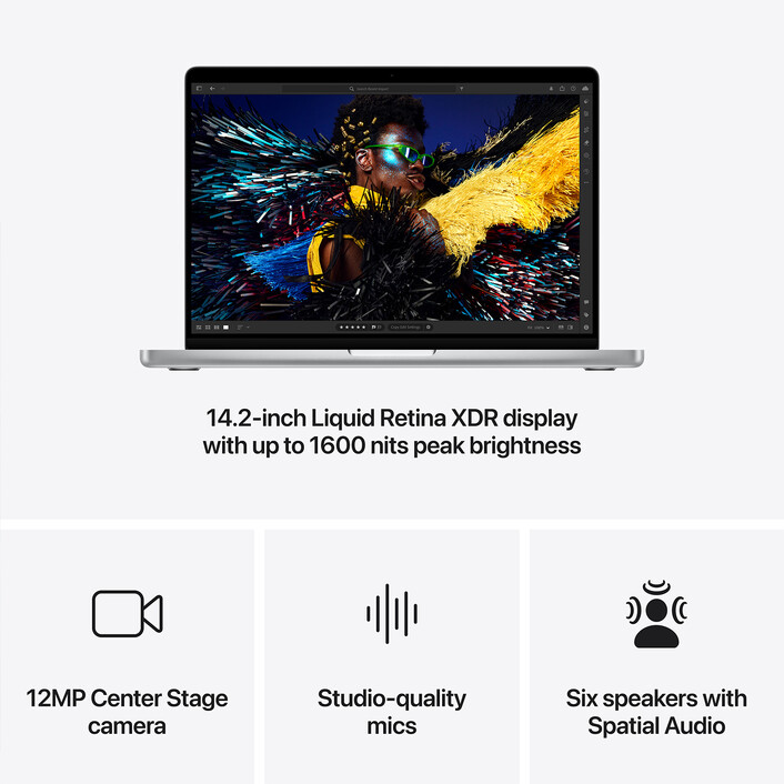 MacBook Pro 14&quot; mit M4 Pro Chip, 14-Core CPU und 20-Core GPU, 24GB, 1TB SSD, silber