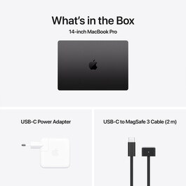 Sie sehen das Produktbild 15 von MacBook Pro 14" mit M4 Pro Chip, 12-Core CPU und 16-Core GPU, 24GB, 512GB SSD, space schwarz MacBook Pro 14" mit M4 Pro Chip, 12-Core CPU und 16-Core GPU, 24GB, 512GB SSD, space schwarz