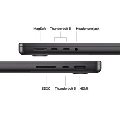 MacBook Pro 14&quot; mit M4 Max Chip, 14-Core CPU und 32-Core GPU, 36GB, 1TB SSD, space schwarz