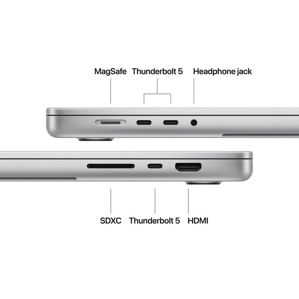 MacBook Pro 16&quot; mit M4 Max Chip, 14-Core CPU und 32-Core GPU, 36GB, 1TB SSD, silber