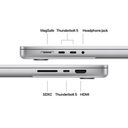 MacBook Pro 16&quot; mit M4 Max Chip, 14-Core CPU und 32-Core GPU, 36GB, 1TB SSD, silber