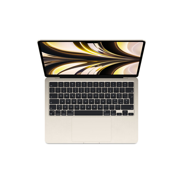 Sie sehen das Produktbild 03 von MacBook Air 13" mit M2 Chip, 8-Core CPU und 8-Core GPU, 16GB, 256GB SSD, polarstern MacBook Air 13" mit M2 Chip, 8-Core CPU und 8-Core GPU, 16GB, 256GB SSD, polarstern