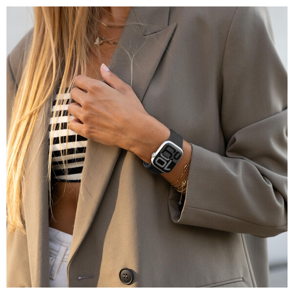 Vonmählen Classic 2 Silikonarmband für Apple Watch (38 / 40 / 41 mm), schwarz