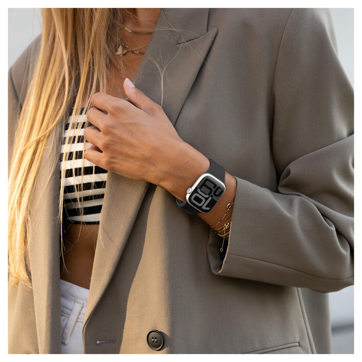 Vonmählen Classic 2 Silikonarmband für Apple Watch (38 / 40 / 41 mm), schwarz