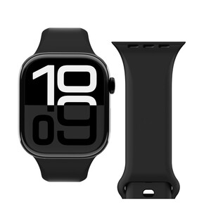 Sie sehen das Produkt Vonmählen Classic 2 Silikonarmband für Apple Watch 42/44/45/49 mm, schwarz, Produktbild: 01 Vonmählen Classic 2 Silikonarmband für Apple Watch 42/44/45/49 mm, schwarz