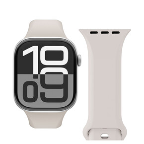Sie sehen das Produkt Vonmählen Classic 2 Silikonarmband für Apple Watch (42 / 44 / 45 / 49 mm), beige, Produktbild: 01 Vonmählen Classic 2 Silikonarmband für Apple Watch (42 / 44 / 45 / 49 mm), beige