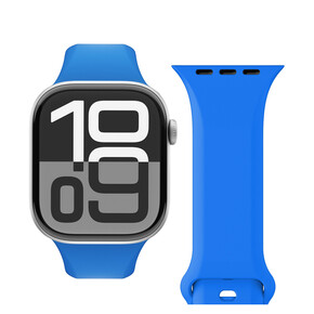 Sie sehen das Produkt Vonmählen Classic 2 Silikonarmband für Apple Watch (42 / 44 / 45 / 49 mm), blau, Produktbild: 01 Vonmählen Classic 2 Silikonarmband für Apple Watch (42 / 44 / 45 / 49 mm), blau