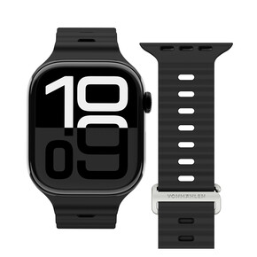 Sie sehen das Produkt Vonmählen Wave-Armband 2 für Apple Watch 38/40/41 mm, schwarz, Produktbild: 01 Vonmählen Wave-Armband 2 für Apple Watch 38/40/41 mm, schwarz