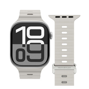 Sie sehen das Produkt Vonmählen Wave-Armband 2 für Apple Watch 42/44/45/49 mm, beige, Produktbild: 01 Vonmählen Wave-Armband 2 für Apple Watch 42/44/45/49 mm, beige