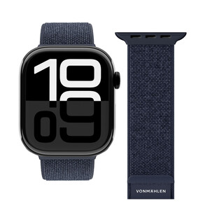 Sie sehen das Produkt Vonmählen Sport-Armband 2 für Apple Watch 42/44/45/49 mm, dunkelblau, Produktbild: 01 Vonmählen Sport-Armband 2 für Apple Watch 42/44/45/49 mm, dunkelblau