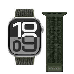 Sie sehen das Produkt Vonmählen Sport-Armband 2 für Apple Watch 42/44/45/49 mm, olivgrün, Produktbild: 01 Vonmählen Sport-Armband 2 für Apple Watch 42/44/45/49 mm, olivgrün