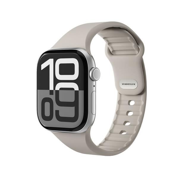 Sie sehen das Produktbild 02 von Vonmählen Classic 2 Silikonarmband für Apple Watch (38 / 40 / 41 mm), beige Vonmählen Classic 2 Silikonarmband für Apple Watch (38 / 40 / 41 mm), beige