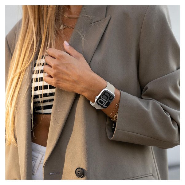 Vonmählen Classic 2 Silikonarmband für Apple Watch (38 / 40 / 41 mm), beige
