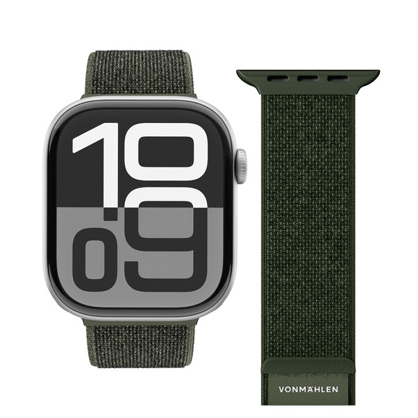 Sie sehen das Produktbild 01 von Vonmählen Sport-Armband 2 für Apple Watch 42/44/45/49 mm, olivgrün Vonmählen Sport-Armband 2 für Apple Watch 42/44/45/49 mm, olivgrün