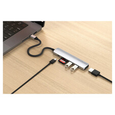 Sie sehen das Produktbild 04 von Satechi USB-C 6-in-1 Slim Multiport Adapter, silber Satechi USB-C 6-in-1 Slim Multiport Adapter, silber