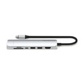 Satechi USB-C 7-in-1 Slim Multiport Adapter mit Ethernet, silber