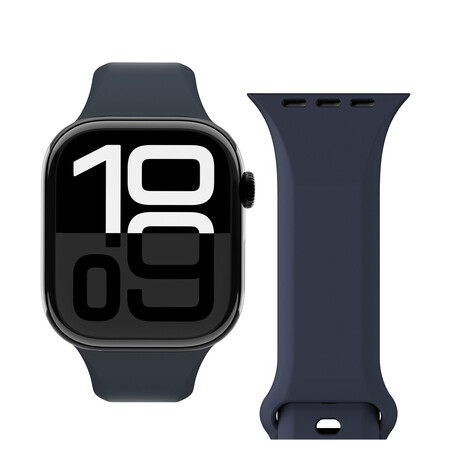 Vonmählen Classic 2 Silikonarmband für Apple Watch (38 / 40 / 41 mm), dunkelblau