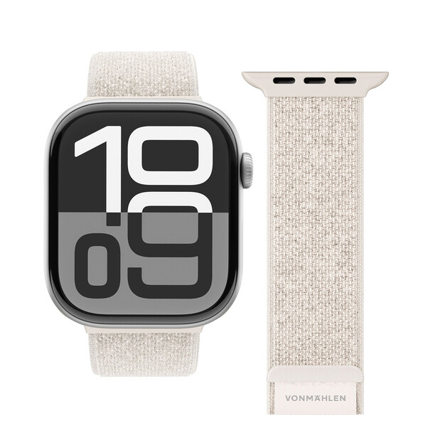 Sie sehen das Produktbild 01 von Vonmählen Sport-Armband 2 für Apple Watch 42/44/45/49 mm, beige Vonmählen Sport-Armband 2 für Apple Watch 42/44/45/49 mm, beige