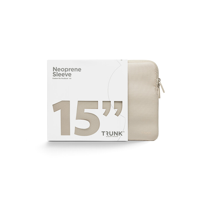 Trunk Neopren Sleeve für MacBook Air 15", beige >