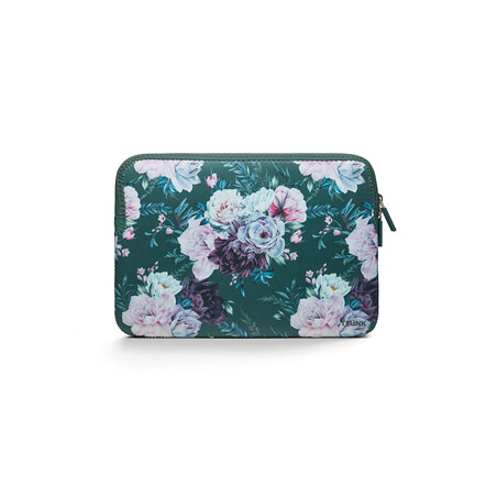 Trunk Neopren Sleeve für MacBook Air (2022/2024) 13&quot;, Green Flower