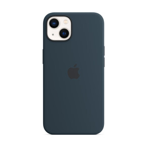 Sie sehen das Produkt Apple iPhone 13 Silikon Case mit MagSafe, abyssblau, Produktbild: 01 Apple iPhone 13 Silikon Case mit MagSafe, abyssblau