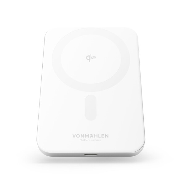 Vonmählen Evergreen Mag, magnetische Powerbank, 5.000 mAh, weiß