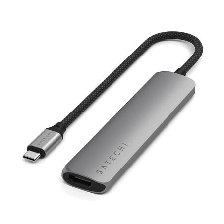 Satechi USB-C 6-in 1 Slim Multiport Adapter 4K, space grau