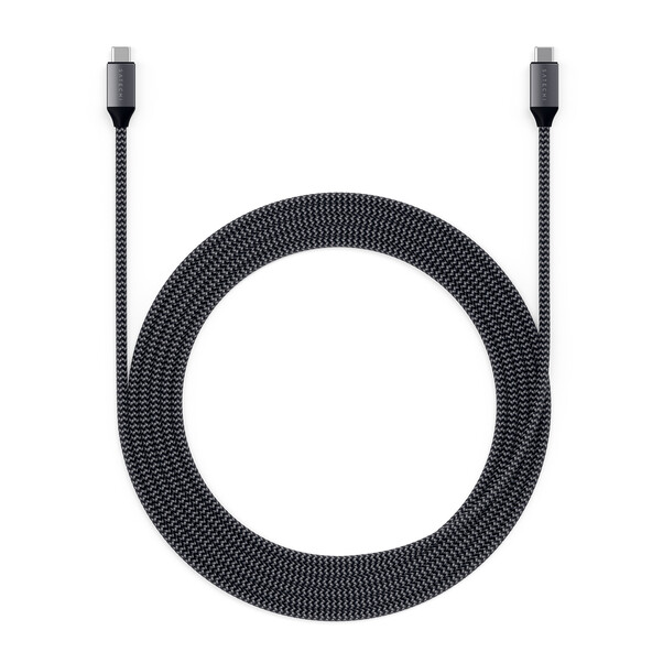 Sie sehen das Produktbild 01 von Satechi Type-C zu Type-C 100W Ladekabel 2m, space grau Satechi Type-C zu Type-C 100W Ladekabel 2m, space grau