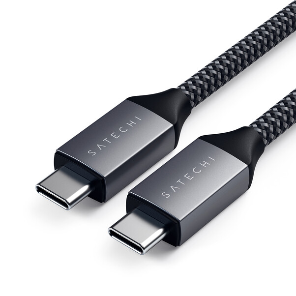 Sie sehen das Produktbild 03 von Satechi Type-C zu Type-C 100W Ladekabel 2m, space grau Satechi Type-C zu Type-C 100W Ladekabel 2m, space grau