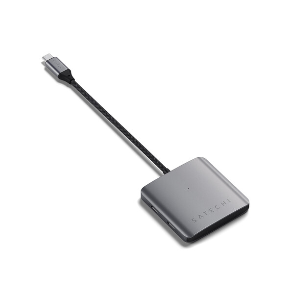 Sie sehen das Produktbild 02 von Satechi USB-C PD 4-Port Hub, space grau Satechi USB-C PD 4-Port Hub, space grau