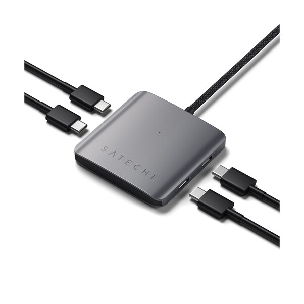 Sie sehen das Produktbild 03 von Satechi USB-C PD 4-Port Hub, space grau Satechi USB-C PD 4-Port Hub, space grau