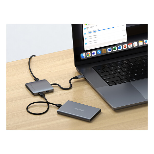 Sie sehen das Produktbild 05 von Satechi USB-C PD 4-Port Hub, space grau Satechi USB-C PD 4-Port Hub, space grau