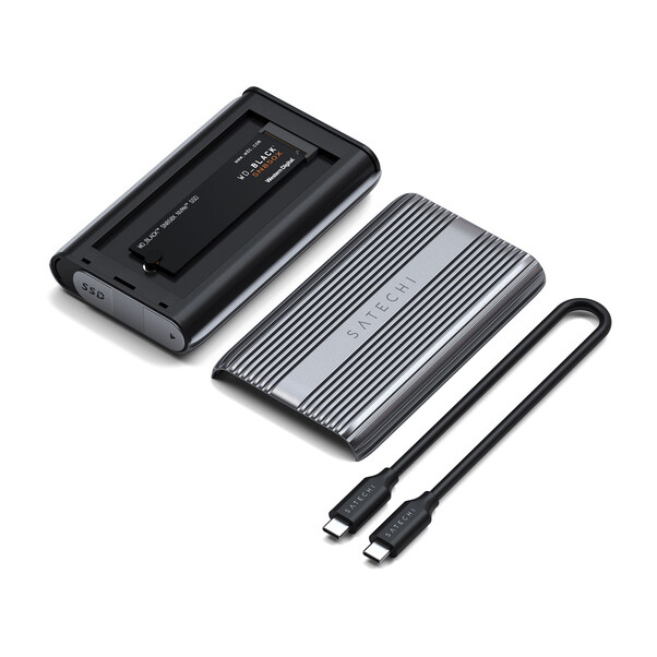 Sie sehen das Produktbild 02 von Satechi USB4 NVMe SSD Pro Gehäuse, space grau Satechi USB4 NVMe SSD Pro Gehäuse, space grau