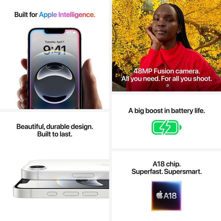 iPhone 16e, 128GB, weiss