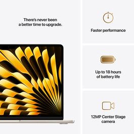 MacBook Air 13&quot; mit M4 Chip, 10-Core CPU und 10-Core GPU, 24GB, 512GB SSD, polarstern