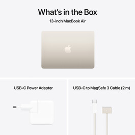 MacBook Air 13&quot; mit M4 Chip, 10-Core CPU und 10-Core GPU, 24GB, 512GB SSD, polarstern