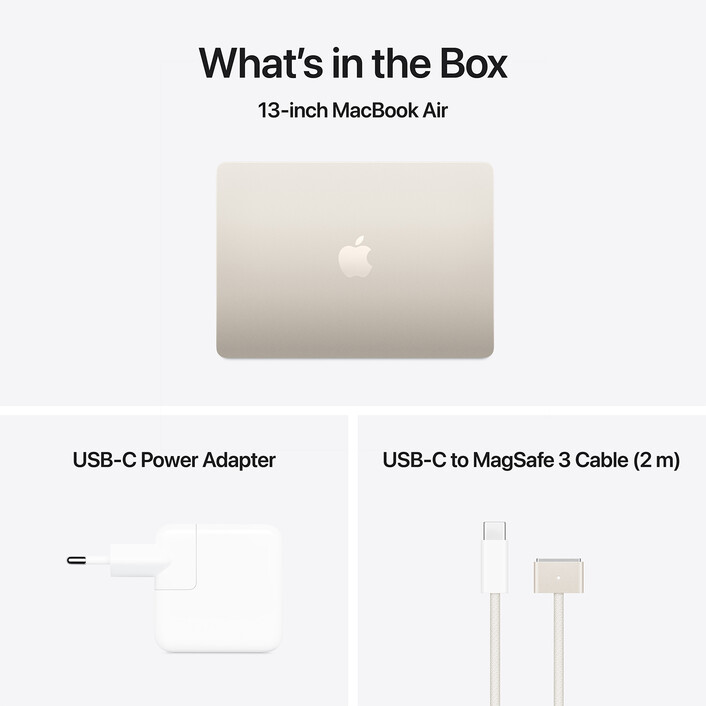 MacBook Air 13&quot; mit M4 Chip, 10-Core CPU und 10-Core GPU, 24GB, 512GB SSD, polarstern