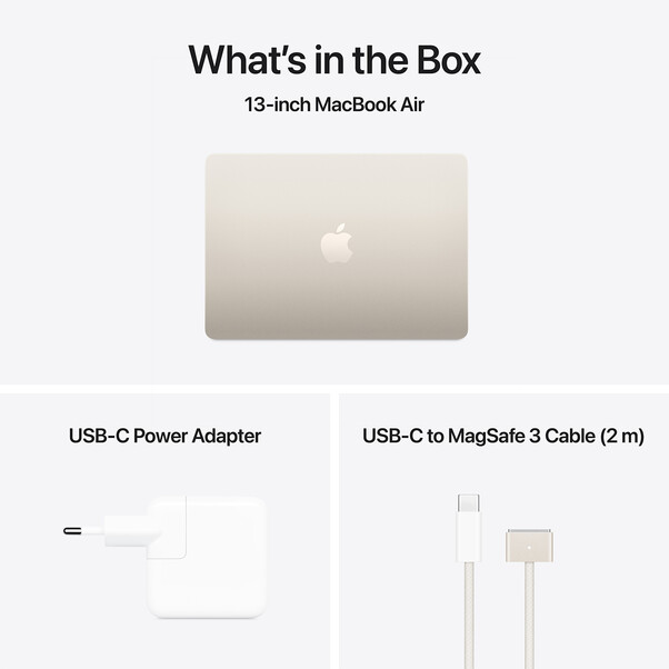 MacBook Air 13" mit M4 Chip, 10-Core CPU und 10-Core GPU, 24GB, 512GB SSD, polarstern
